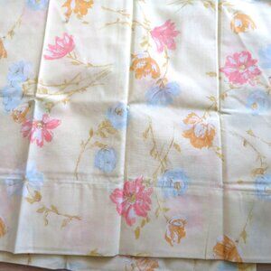 New Vintage Dan River King Pillowcase Set Yellow Floral No Iron Muslin USA Made